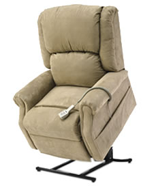 Lift chair in lift position