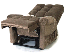 Lift chair in recline position