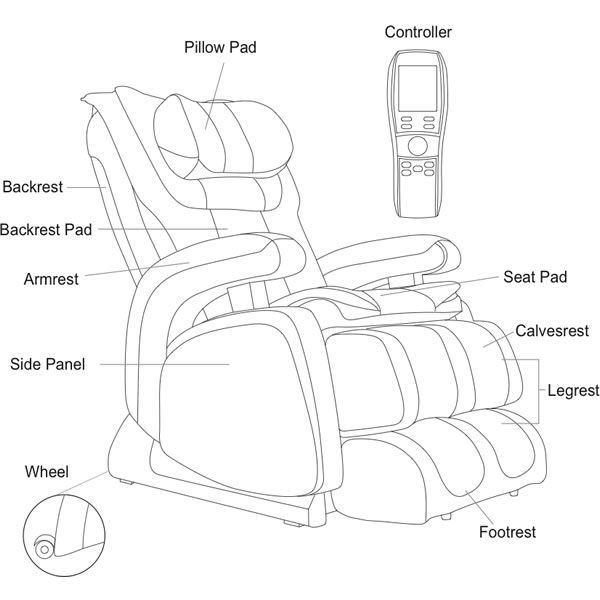 Cozzia Massage Chair 16028 Massage Recliners